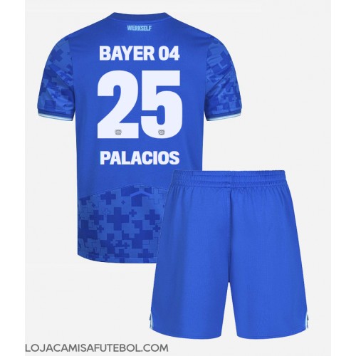 Camisa de Futebol Bayer Leverkusen Exequiel Palacios #25 Equipamento Alternativo Infantil 2025-26 Manga Curta (+ Calças curtas)